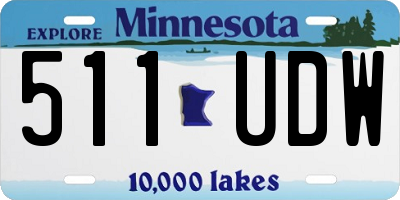 MN license plate 511UDW