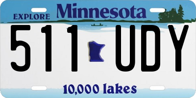 MN license plate 511UDY