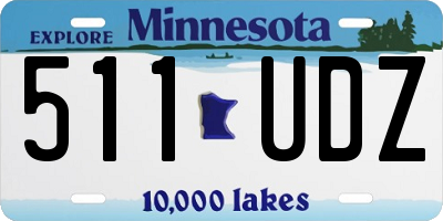 MN license plate 511UDZ