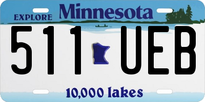 MN license plate 511UEB