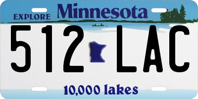 MN license plate 512LAC