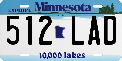MN license plate 512LAD