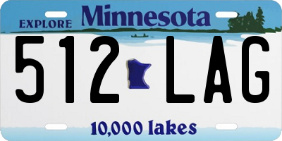 MN license plate 512LAG