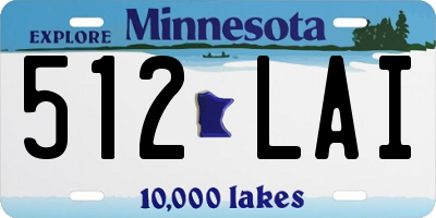 MN license plate 512LAI