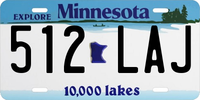 MN license plate 512LAJ