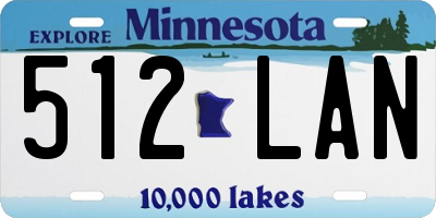 MN license plate 512LAN
