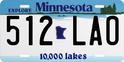 MN license plate 512LAO