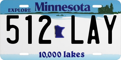 MN license plate 512LAY