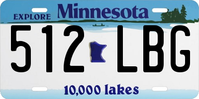 MN license plate 512LBG