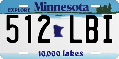 MN license plate 512LBI