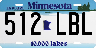 MN license plate 512LBL