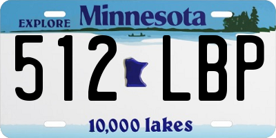 MN license plate 512LBP