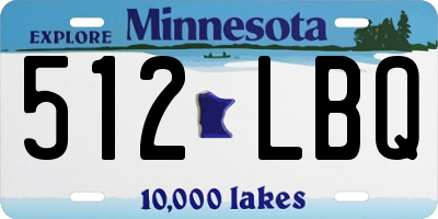 MN license plate 512LBQ