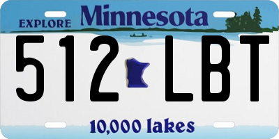 MN license plate 512LBT