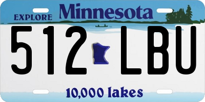 MN license plate 512LBU