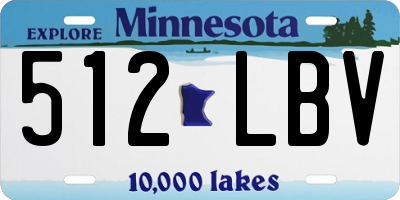 MN license plate 512LBV