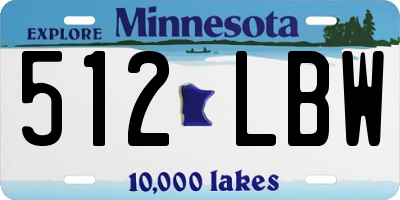 MN license plate 512LBW