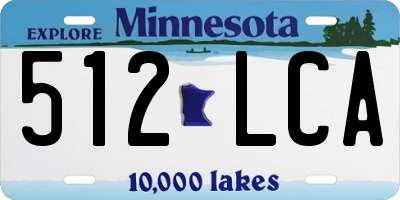 MN license plate 512LCA