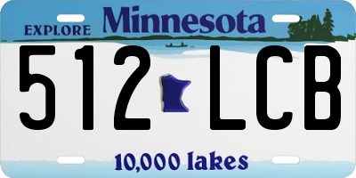 MN license plate 512LCB