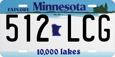 MN license plate 512LCG