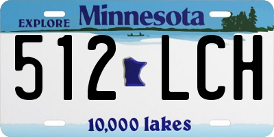 MN license plate 512LCH