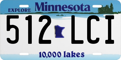 MN license plate 512LCI