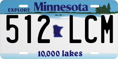 MN license plate 512LCM