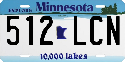 MN license plate 512LCN