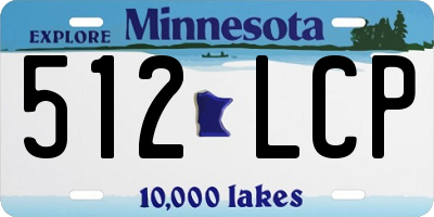 MN license plate 512LCP