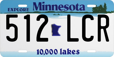 MN license plate 512LCR