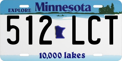 MN license plate 512LCT