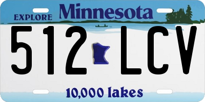 MN license plate 512LCV