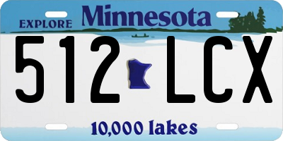 MN license plate 512LCX