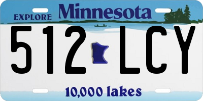 MN license plate 512LCY