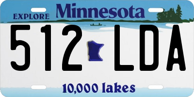 MN license plate 512LDA