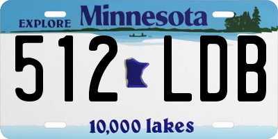 MN license plate 512LDB