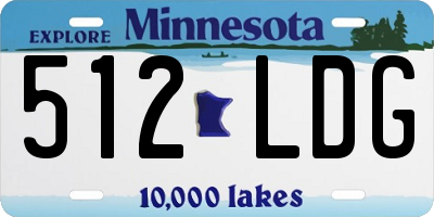 MN license plate 512LDG
