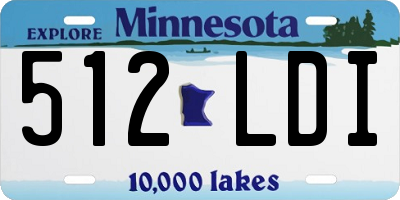 MN license plate 512LDI