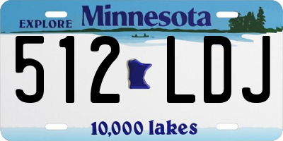 MN license plate 512LDJ
