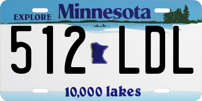 MN license plate 512LDL