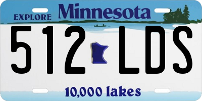 MN license plate 512LDS
