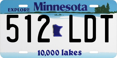 MN license plate 512LDT