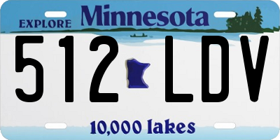 MN license plate 512LDV