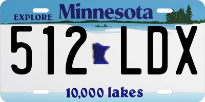 MN license plate 512LDX