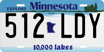 MN license plate 512LDY