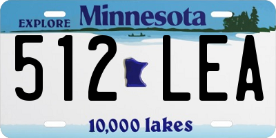 MN license plate 512LEA