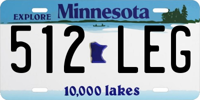 MN license plate 512LEG