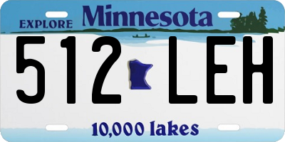 MN license plate 512LEH