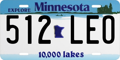 MN license plate 512LEO