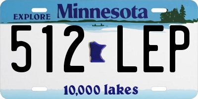 MN license plate 512LEP
